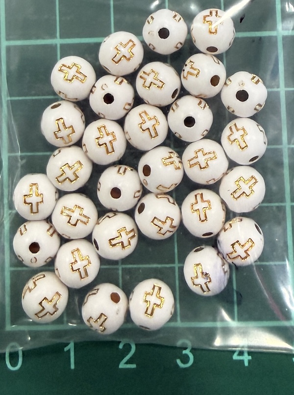 Bead w Cross White